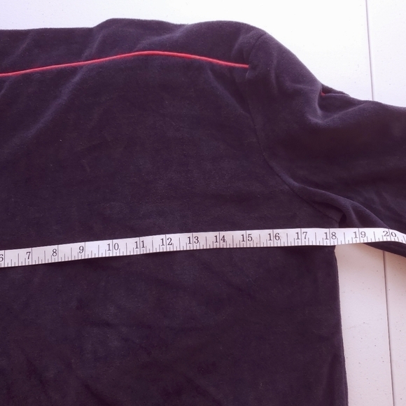 Third Edition Medium Velour Wide neck Inset red Long Sleeve Sweatshirt Vintage - Picture 4 of 9